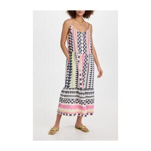 Velvet 'Adriana' White Cotton Dress Size M